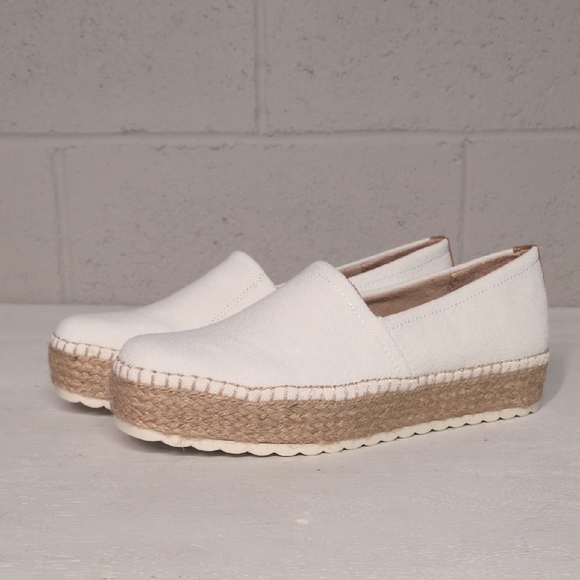 Dr. Scholl's Women's Sunray Espadrille Loafer White Canvas Size 7.5 NWOT - Picture 2 of 7